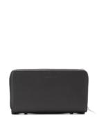 Karl Lagerfeld Double Zip Top Handle Wallet - Black