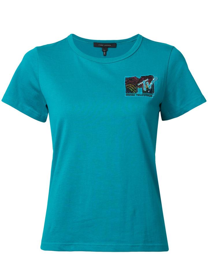 Marc Jacobs Mtv Logo T-shirt, Women's, Size: Large, Green, Cotton