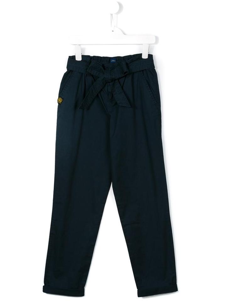 Ralph Lauren Kids Belted Lightweight Chinos, Girl's, Size: 14 Yrs, Blue