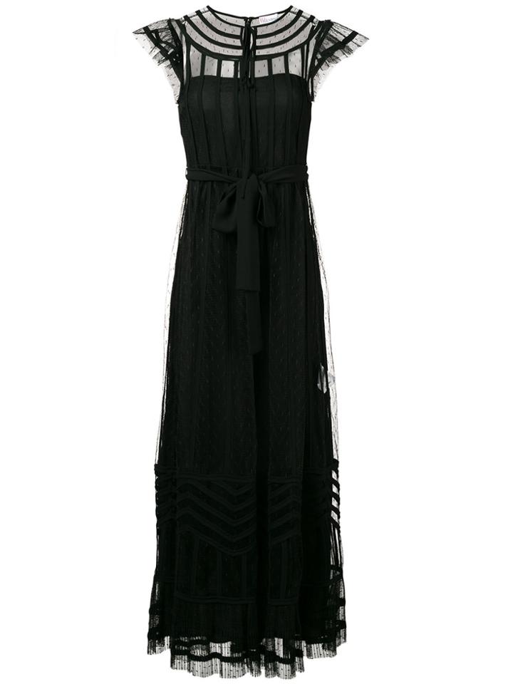 Red Valentino Tulle Midi Dress - Black