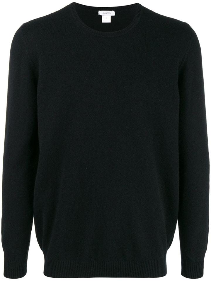 Avant Toi Round Neck Sweater - Black