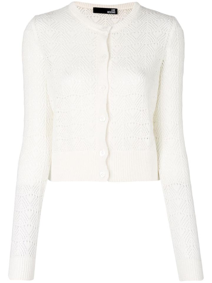 Love Moschino Loose Fitted Cardigan - White