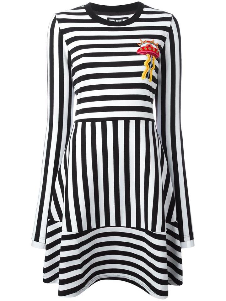 House Of Holland 'breton' Dress, Women's, Size: 8, Black, Cotton/spandex/elastane