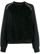 Giambattista Valli Crystal-embellished Crepe Sweatshirt - Black