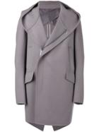 Rick Owens Hooded Slab Coat - Grey