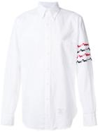 Thom Browne Button Down Classic Shirt, Men's, Size: 2, White, Cotton