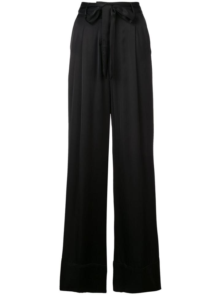 Josie Natori Wide Leg Trousers - Black