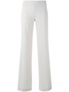 D.exterior - Flared Trousers - Women - Polyester/spandex/elastane - 46, Women's, Nude/neutrals, Polyester/spandex/elastane