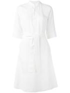 A.p.c. - Tie Waist Dress - Women - Linen/flax/tencel - 34, White, Linen/flax/tencel