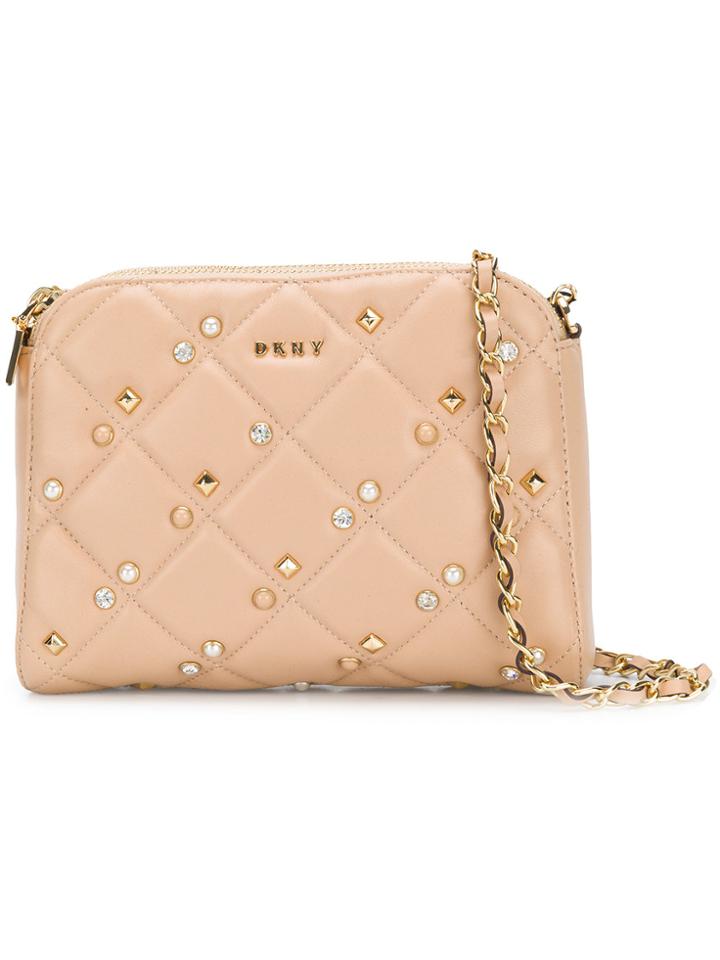 Dkny Embellished Quilted Crossbody Bag - Multicolour