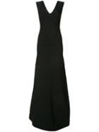 Hervé Léger - Sequin Shoulder Black Bandage Dress - Women - Nylon/spandex/elastane/rayon - L, Nylon/spandex/elastane/rayon