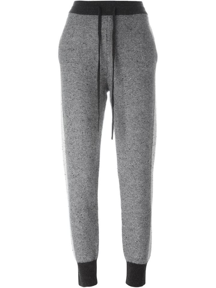 Derek Lam 10 Crosby Drawstring Track Pants, Women's, Size: Large, Grey, Cashmere