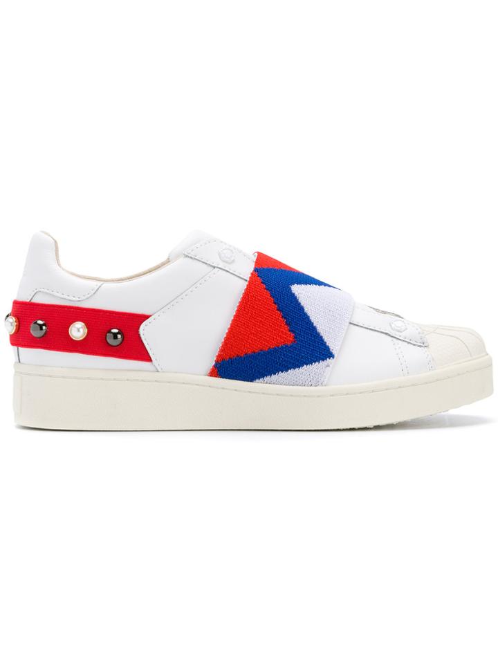Moa Master Of Arts Elasticated Strap Sneakers - White