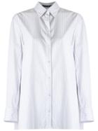 Reinaldo Lourenço - Striped Shirt - Women - Cotton - 44, White, Cotton