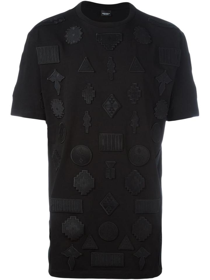 Marcelo Burlon County Of Milan 'peteroa' T-shirt, Men's, Size: Small, Black, Cotton/polyester/viscose