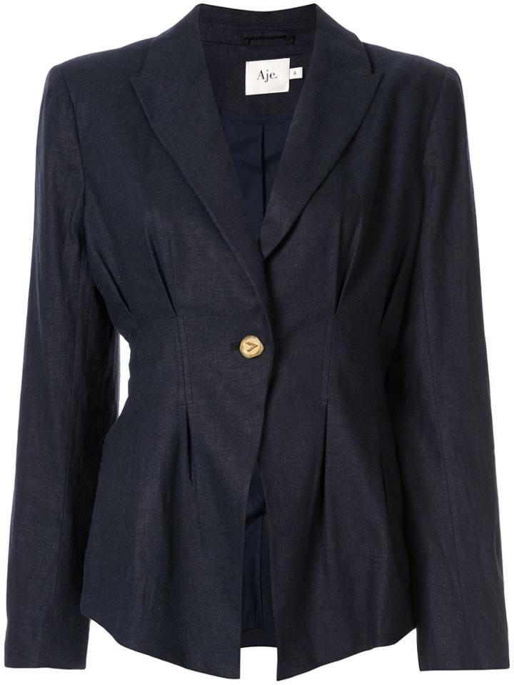Aje Anne Single Breasted Blazer - Blue