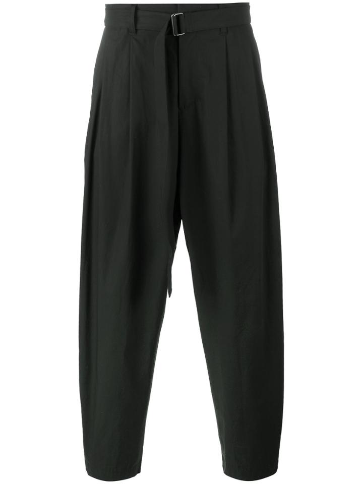 Kazuyuki Kumagai Buckle Waist Trousers - Black