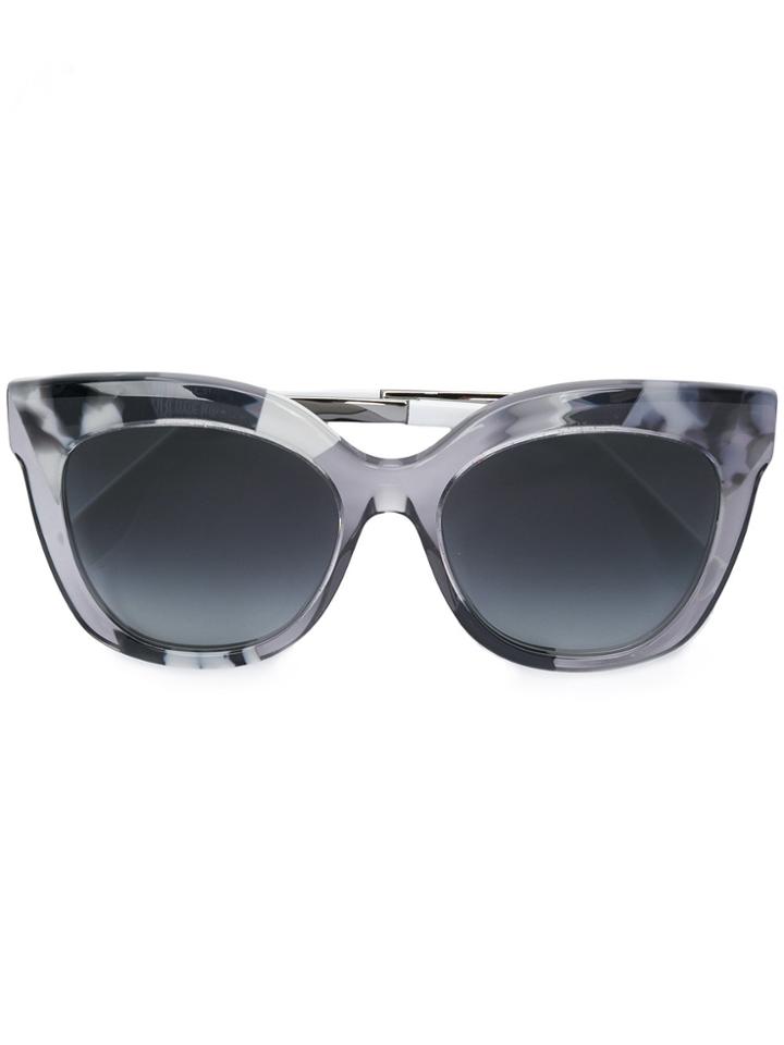 Fendi Eyewear Clear Frame Sunglasses - Grey