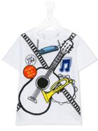 Stella Mccartney Kids Guitar Print T-shirt, Boy's, Size: 10 Yrs, White