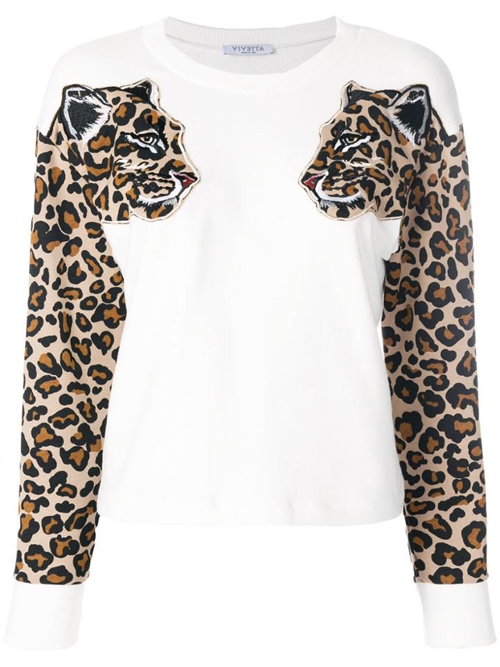 Vivetta Leopard Print Sweatshirt - White