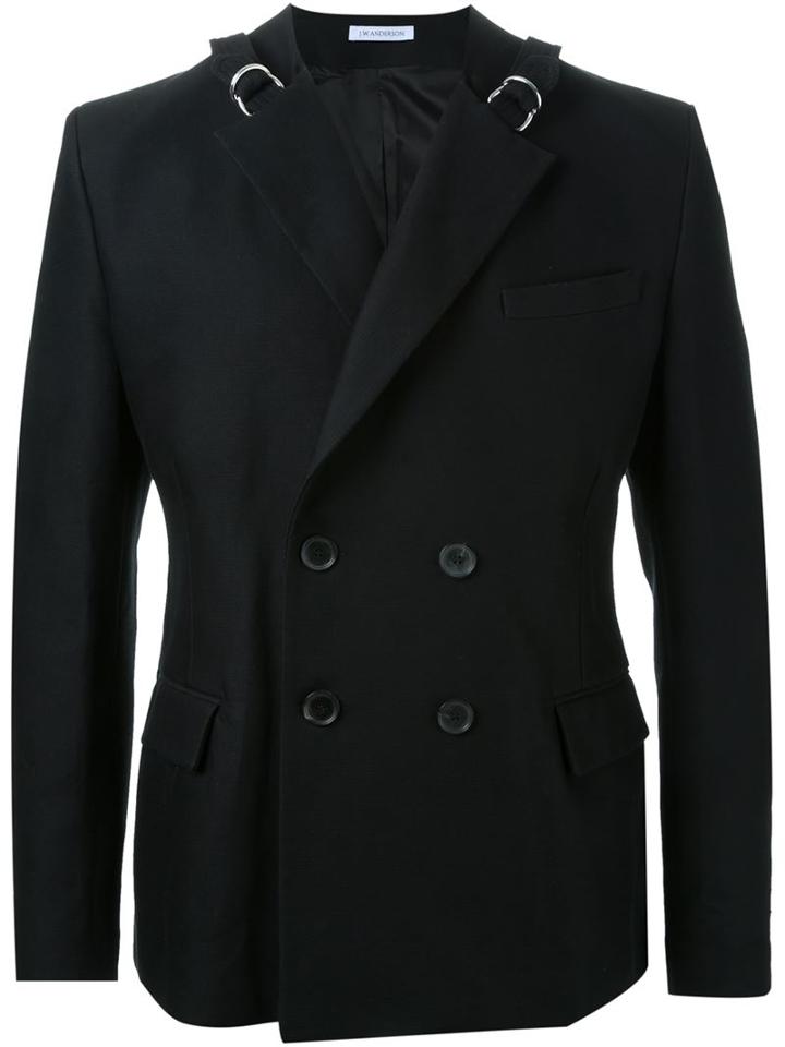 J.w. Anderson Buckle Detail Double Breasted Jacket