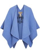 Burberry Embroidered Skyline Poncho - Blue