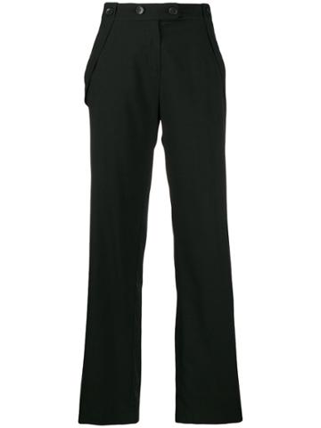 Cotélac Straight Buttoned Trousers - Black