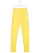 Moschino Kids - Logo Print Leggings - Kids - Cotton/spandex/elastane - 14 Yrs, Girl's, Yellow/orange