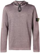 Stone Island Drawstring Hooded Sweater - Pink & Purple