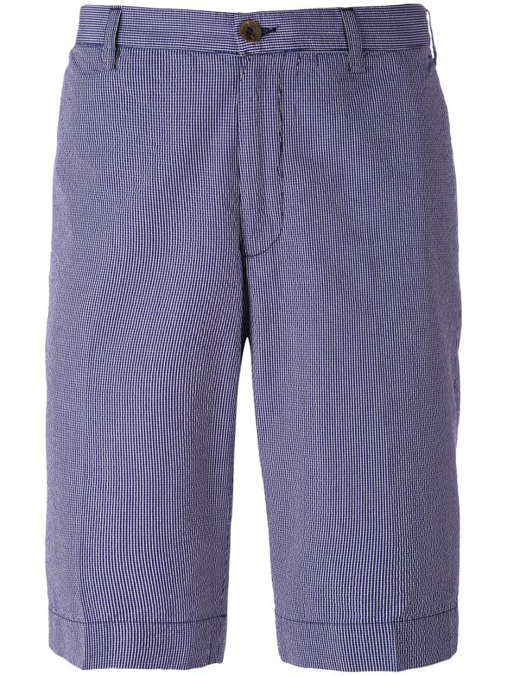 Canali - Pinstripe Shorts - Men - Cotton - 54, Blue, Cotton