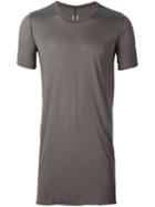 Rick Owens Long Length T-shirt, Men's, Size: Medium, Grey, Silk