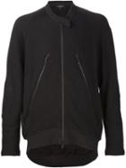 Ann Demeulemeester Front Zip Detail Bomber Jacket, Men's, Size: Medium, Black, Cotton