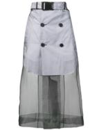 Maison Margiela Buckled Sheer Dress - Grey