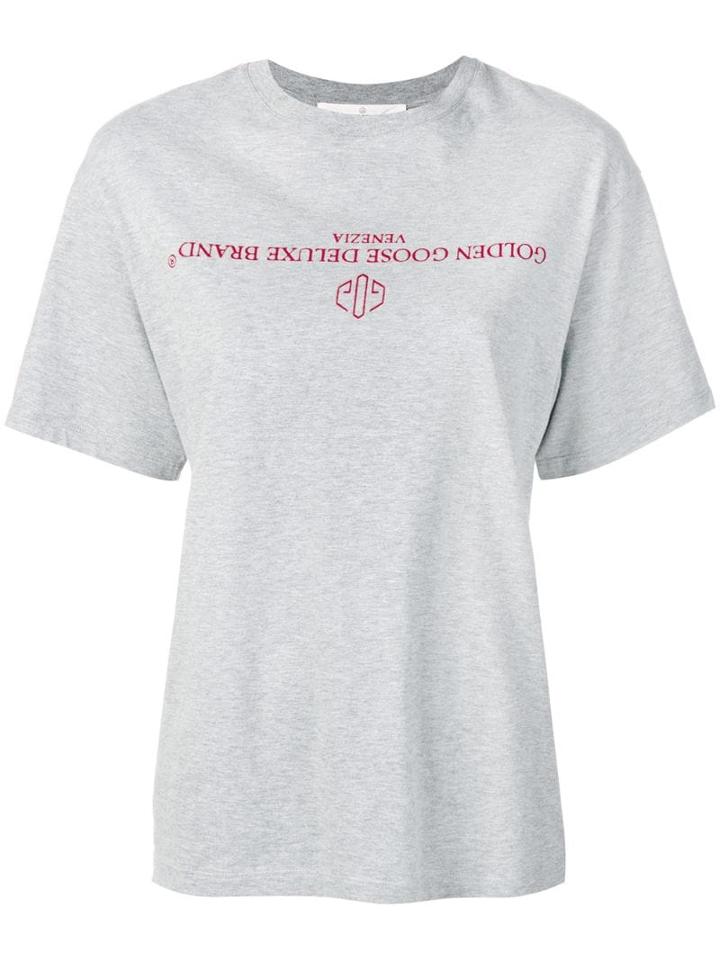 Golden Goose Upside-down Logo T-shirt - Grey