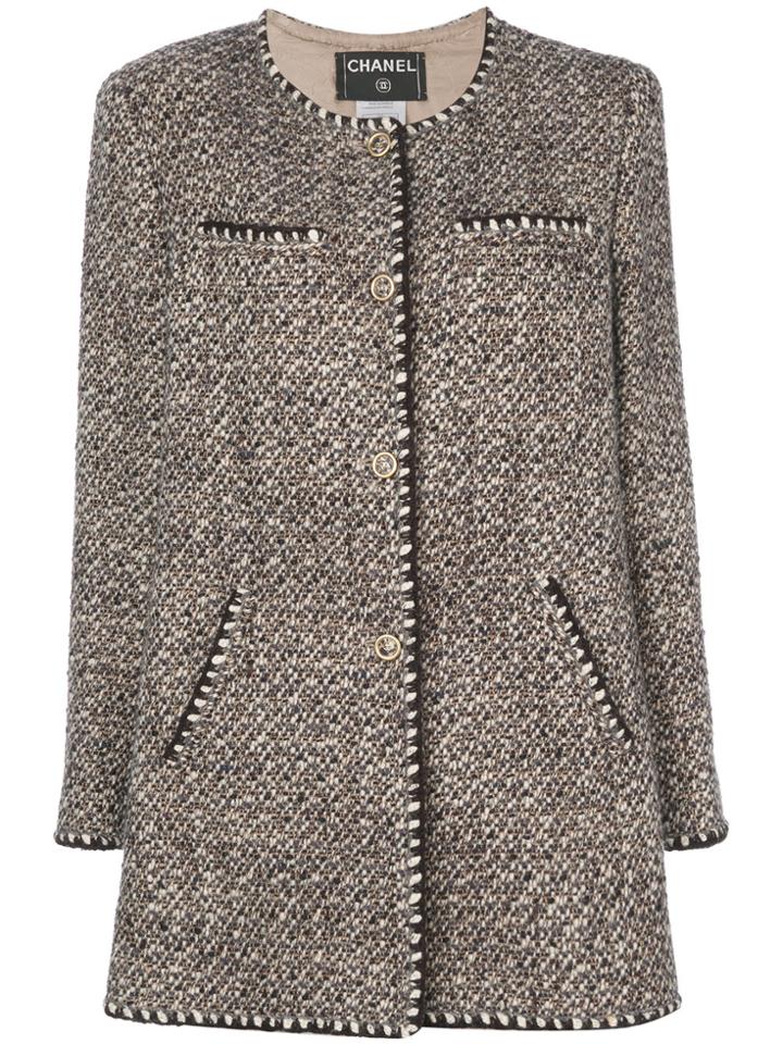 Chanel Vintage Tweed Coat - Nude & Neutrals