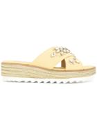 Sebastian Embellished Sandals - Yellow & Orange