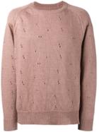 Our Legacy Distressed Sweater - Pink & Purple