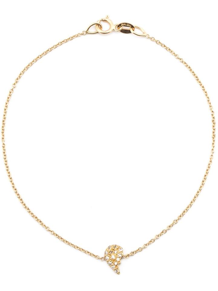Loree Rodkin Diamond Broken Heart Charm Bracelet - Metallic