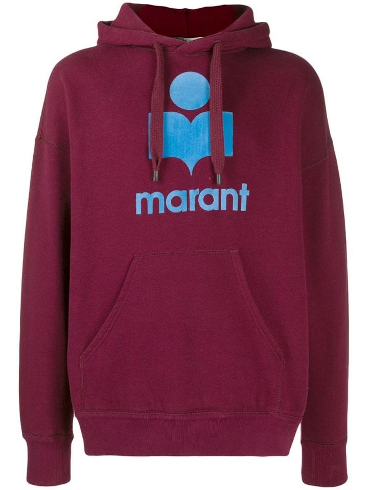 Isabel Marant Miley Logo Print Hoodie - Red