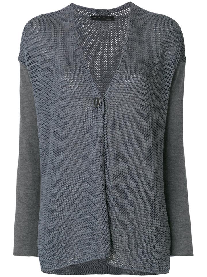 Fabiana Filippi Open Knit Panel Cardigan - Grey