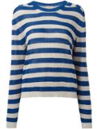 Laneus Breton Stripe Sweater, Women's, Size: 40, Blue, Viscose/polyamide/polyester