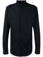 Emporio Armani Textured Shirt, Men's, Size: 39, Black, Cotton