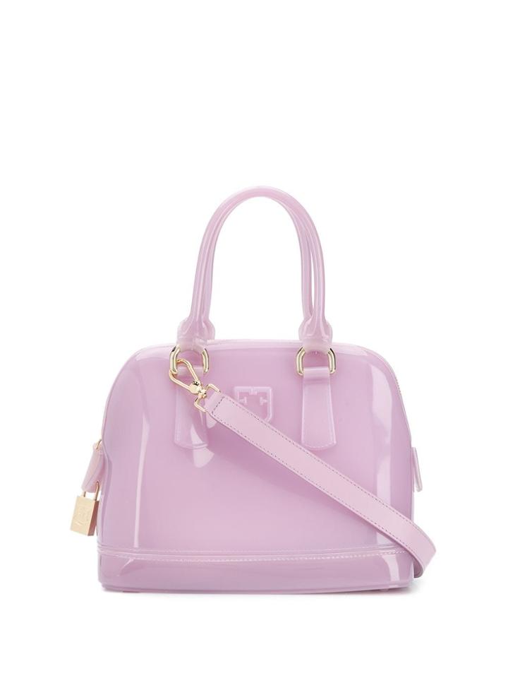 Furla Padlock Detail Textured Tote Bag - Pink