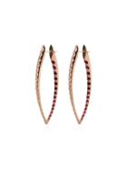 Melissa Kaye 18kt Rose Gold Christina Arc Earrings