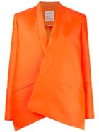 Maison Rabih Kayrouz Oversized Blazer, Women's, Size: 38, Yellow/orange, Silk/polyester/acetate/cupro