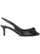 Salvatore Ferragamo Slingback Peony Sandals - Black