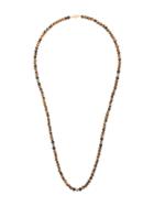 Nialaya Jewelry Tiger Eye Beaded Necklace - Brown