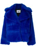 Msgm Fur Jacket - Blue