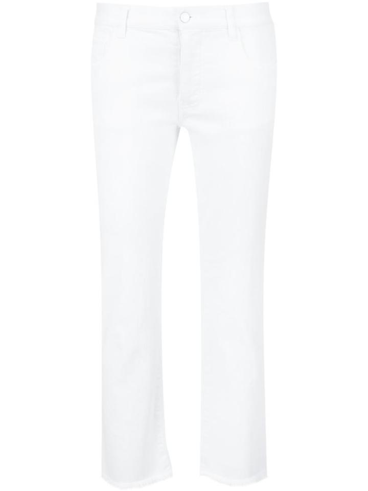 Nili Lotan Cropped Skinny Jeans, Women's, Size: 2, White, Cotton/spandex/elastane