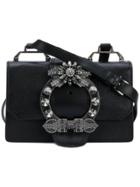 Miu Miu Embellished Cross Body Bag - Black